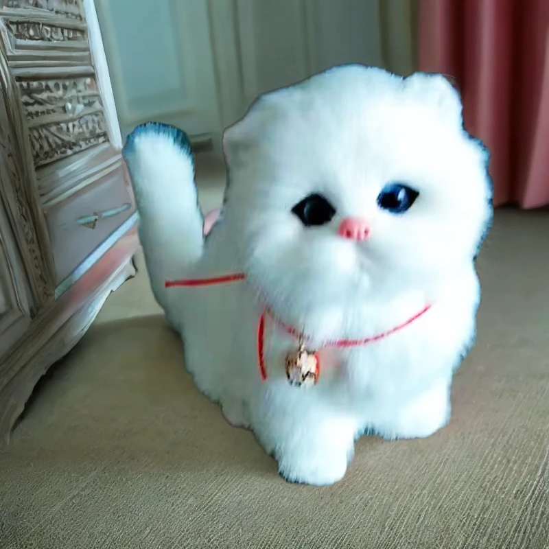 会叫的可爱小猫咪玩偶儿童仿真猫摆件毛绒玩偶送男女生日创意网红