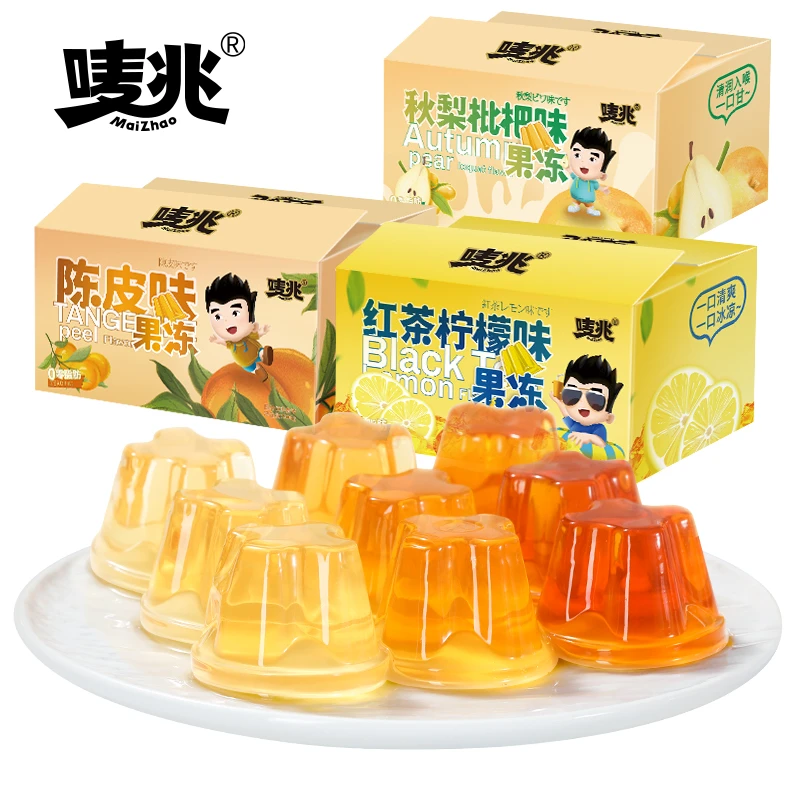 唛兆果冻秋梨味陈皮山梨红茶味果冻零食办公室下午茶休闲食品即食