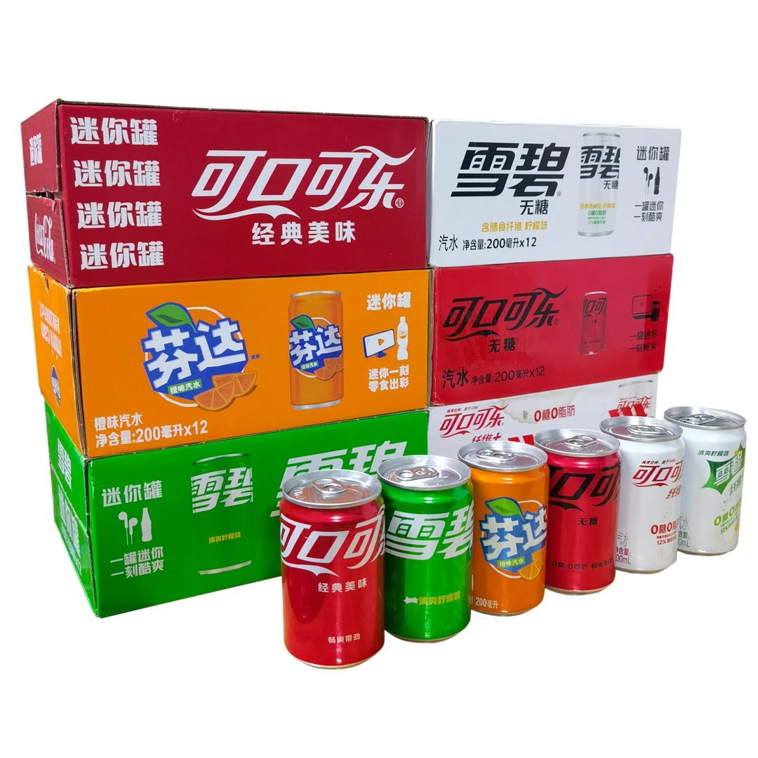 [当天发]可口可乐迷你mini系列200ml*12罐可乐雪碧芬达纤维汽水
