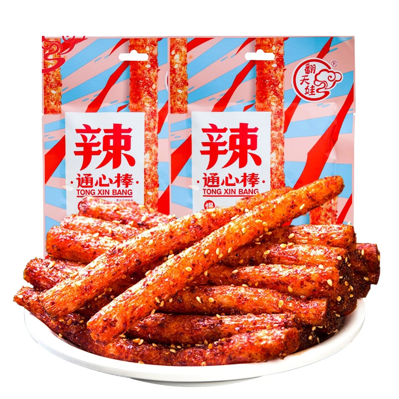 翻天娃通心棒68g辣条湖南辣味包装口味爽口食材调味面制品甜辣
