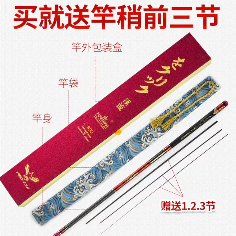 艾蒂欧高端超短节炮竿28调休闲野钓传统钓长竿收缩长65cm溪流手竿