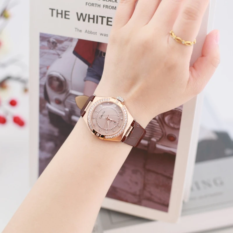 Colevkie新款时尚潮流轻奢气质女款女士石英表5012