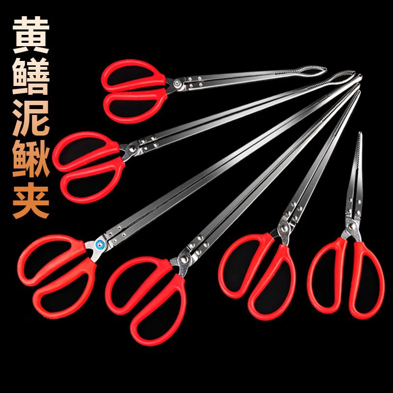 不锈钢黄鳝夹抓泥鳅钳子防滑实用赶海工具海鲜鳝鱼钳加长垃圾夹子