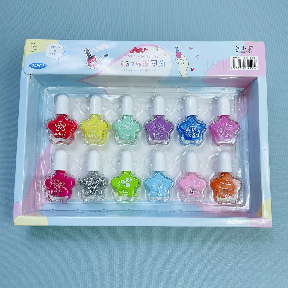 可爱卡通小孩水性指甲油无毒无味可撕拉十二生肖爆款图片款式发三