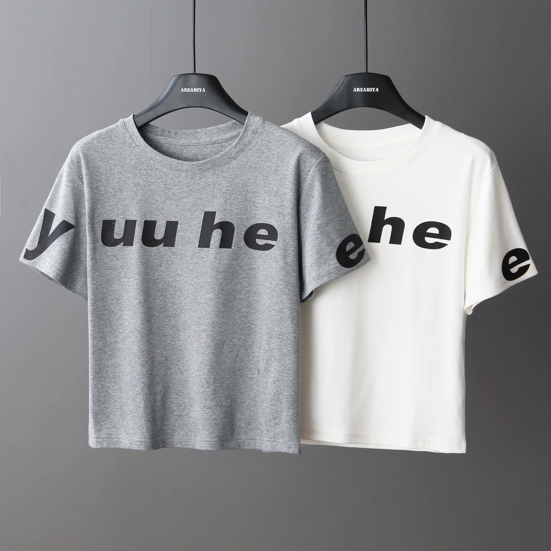 【街范·T恤】高级感字母印花短袖 AMY460