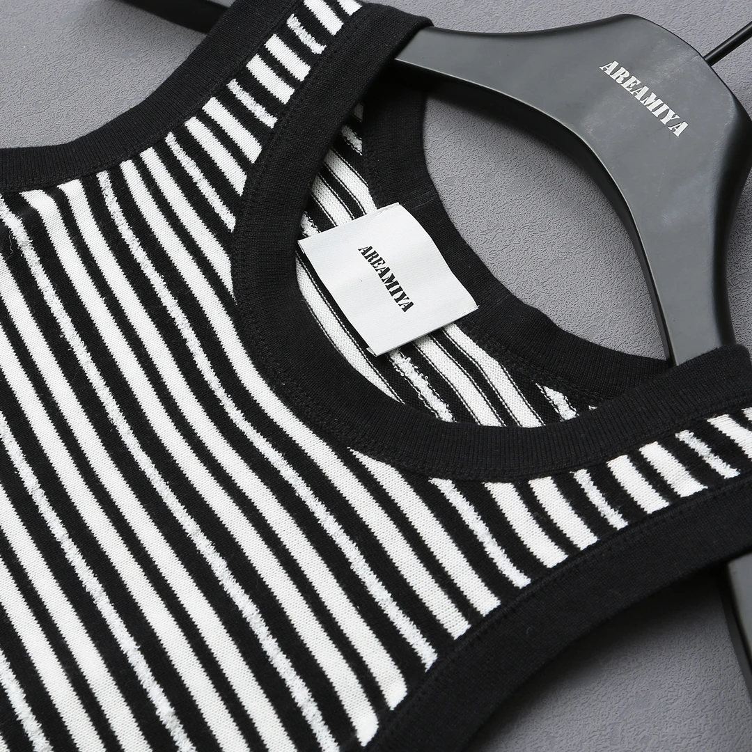 【港味条纹】修身经典条纹甜酷风背心AMY740