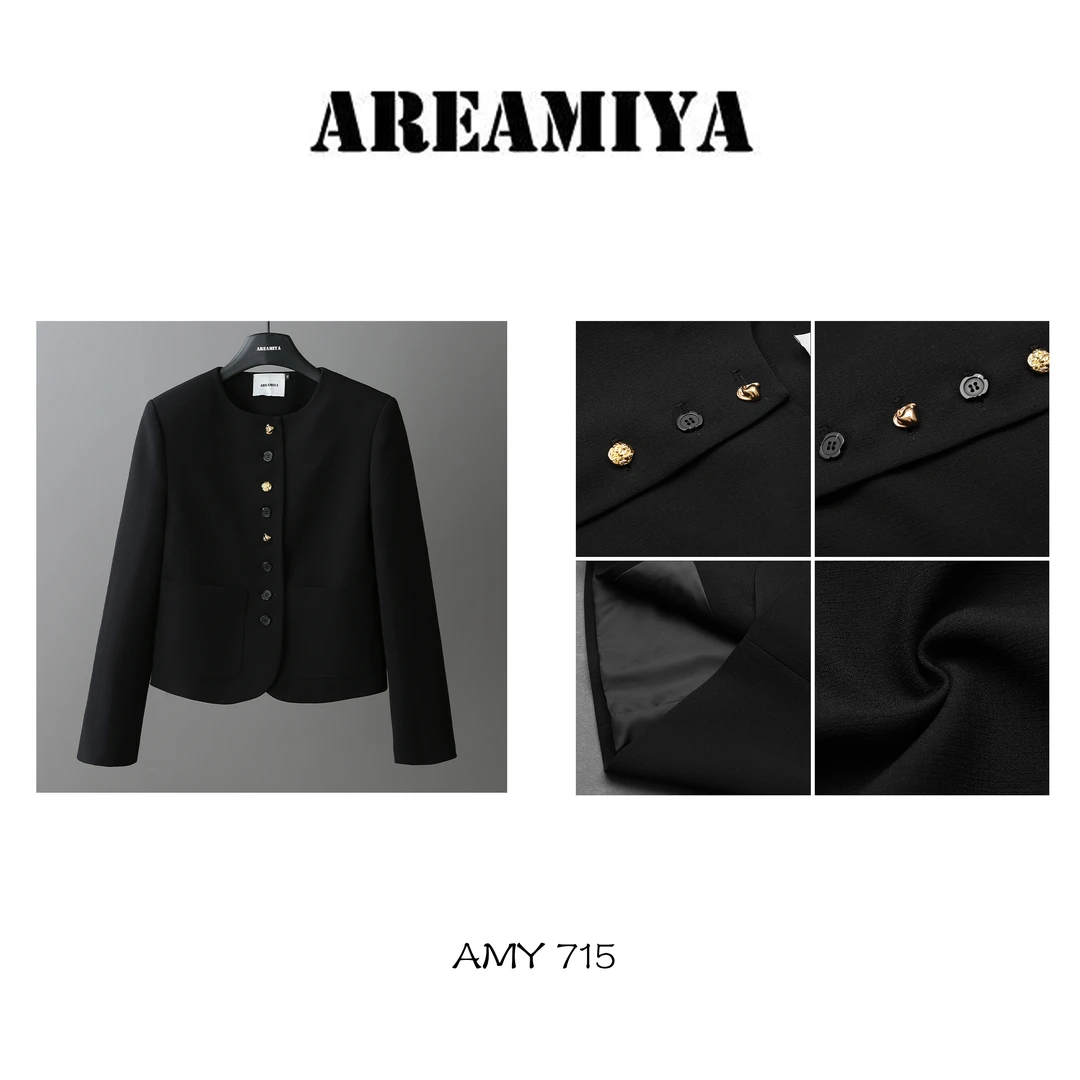 【鑫燃Kiki】名媛小香高级感单排扣气质短外套AMY715