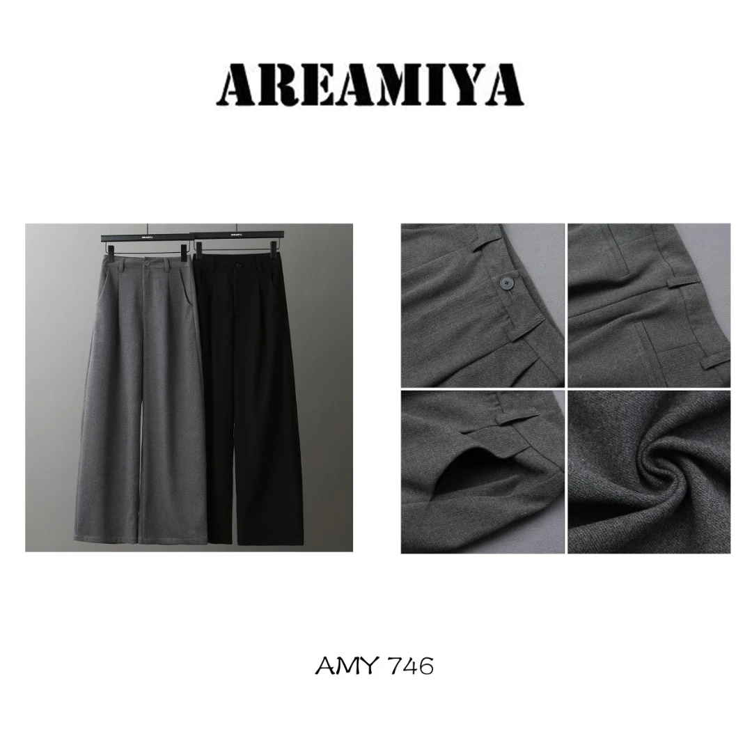 【鑫燃Kiki】松弛感通勤懒人裤遮胯百搭直筒休闲裤AMY746