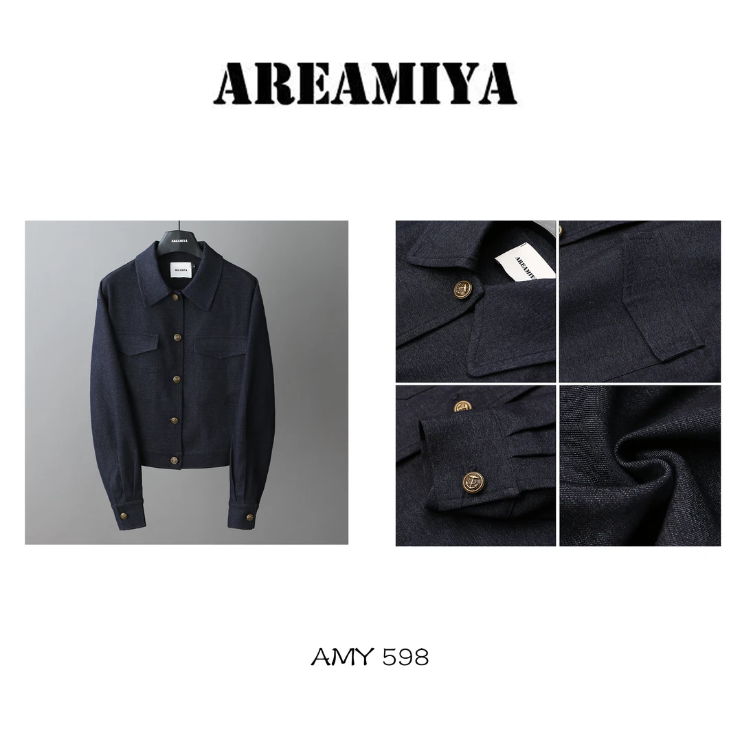 【鑫燃Kiki】穿搭态度欧美风率性短款夹克外套AMY598