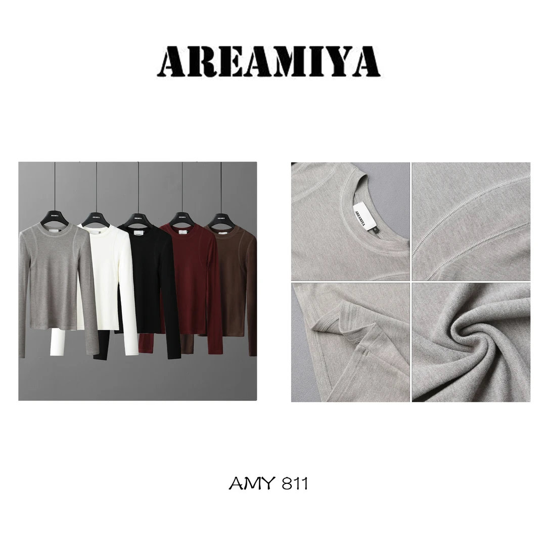 【游刃有余】发热修身圆领气质打底上衣AMY811