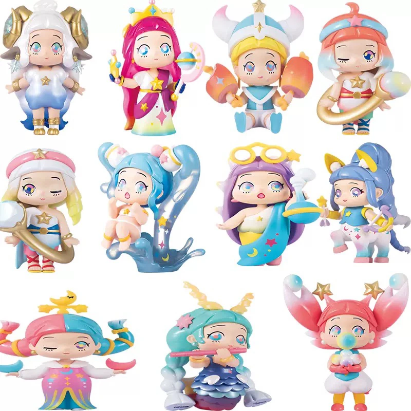 【萌妹潮玩】优比熊Maggie十二星座系列盲盒 二代十二星座手办盲盒