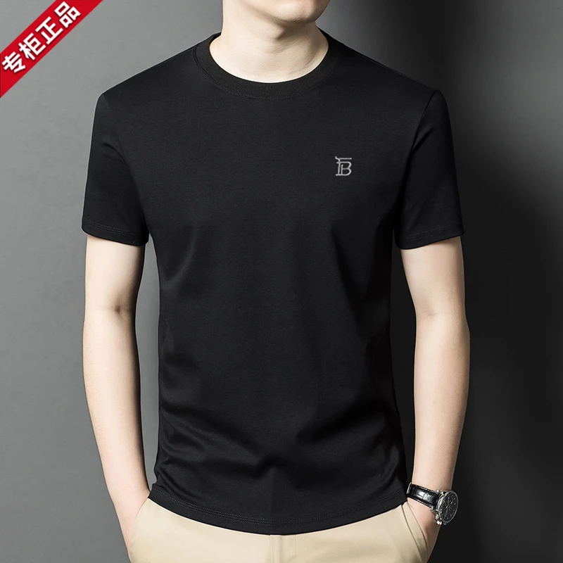 专柜正品英伦巴家奢品短袖t恤男装夏季新款高档潮流三防圆领半袖