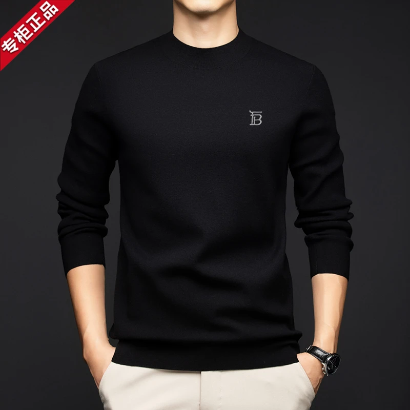 英伦专柜正品轻奢羊毛衫男士秋冬季高档加厚潮流针织衫毛衣装