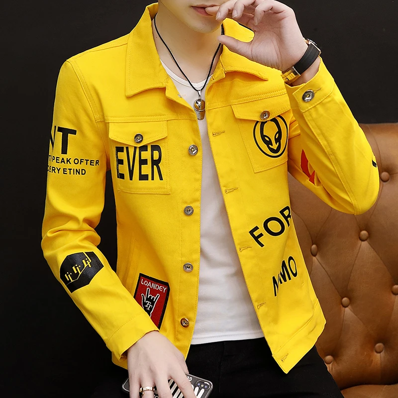 欧米朵牛仔外套男韩版潮流修身网红帅气休闲夹克男装新款学生衣服