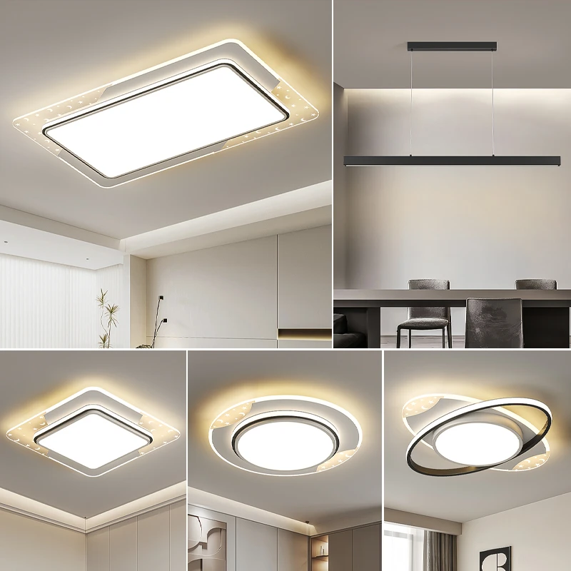 现代简约大气吸顶灯新款家用智能客厅灯卧室餐厅全屋套餐YJ326