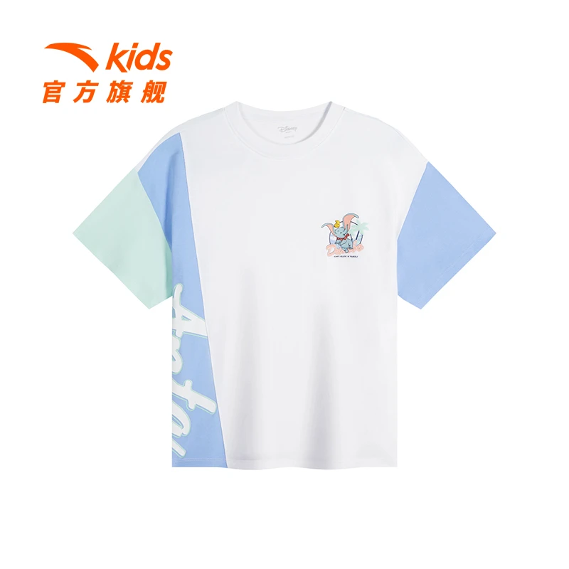 商场同款|安踏儿童针织短袖衫2025夏季女大童吸汗速干休闲百搭T恤