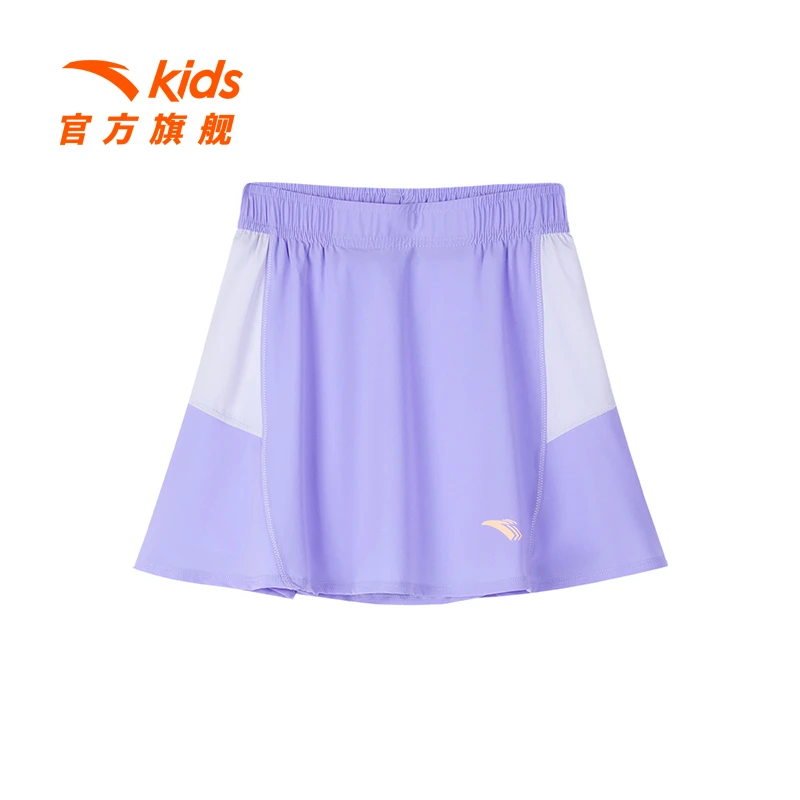 安踏儿童尤莱特短裙2024年夏季女大童舒适透气户外运动百搭短裙