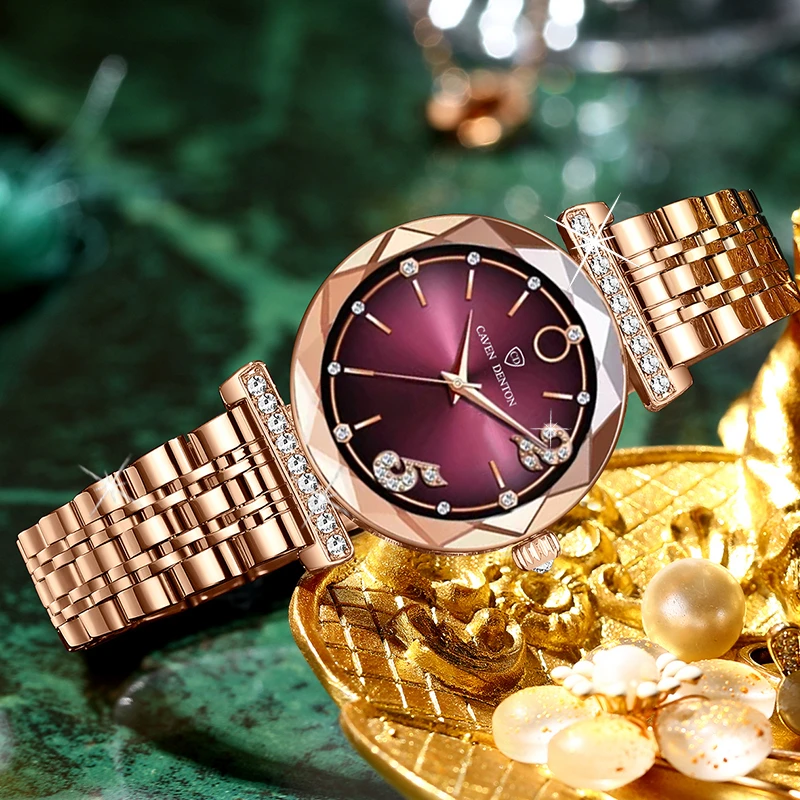 【专柜直发】气质时尚轻奢女士腕表高品质精致镶钻大气防水潮流手表