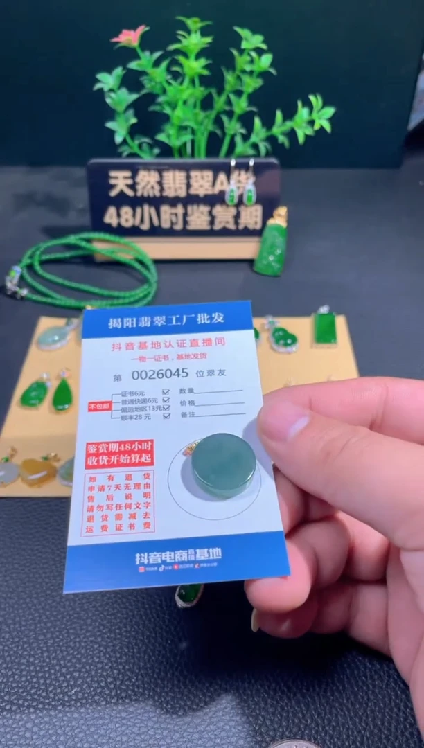 【闪购商品】翡翠颈饰18K金镶嵌翡翠
