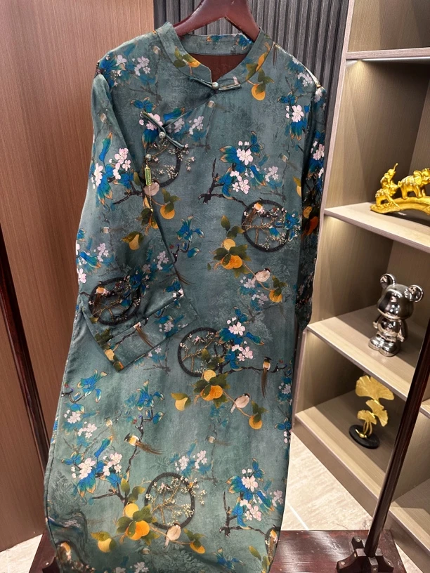 写意 新款高贵阔太太轻奢遮肉显瘦连衣裙