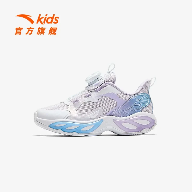 安踏儿童【女小童跑鞋】秋季四季舒适轻便犟弹运动鞋休闲鞋透气网面