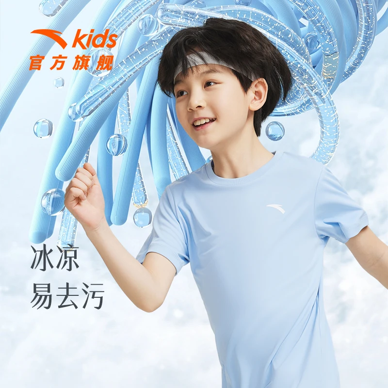 安踏小冰T学生开学上衣夏季新款棉短袖运动透气亲肤舒适针织短T