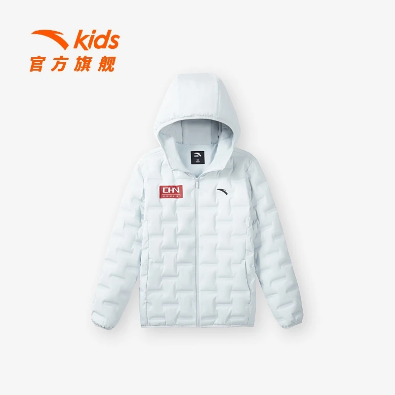 开学穿搭|安踏儿童羽绒服男童女童外套秋冬连帽保暖外套三防外套