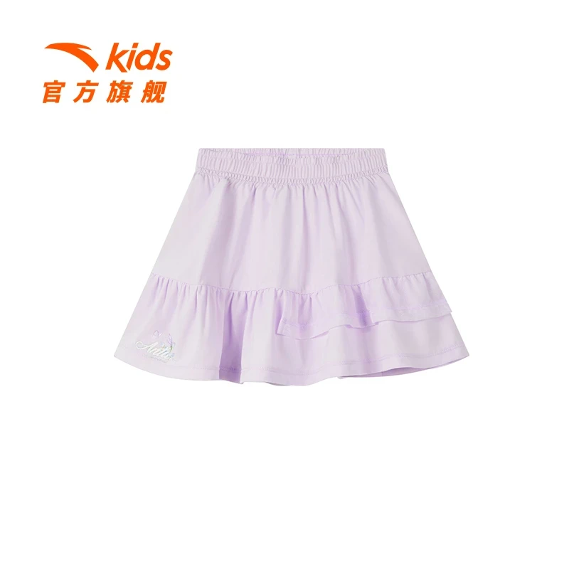 安踏儿童梭织短裙年新款女小童舒适透气休闲百搭款半身裙