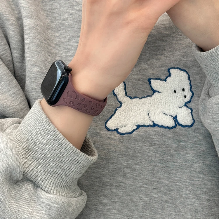 适用苹果iwatch9/8/7手表带小蛮腰豹纹表带ultra/2爆款applewatch