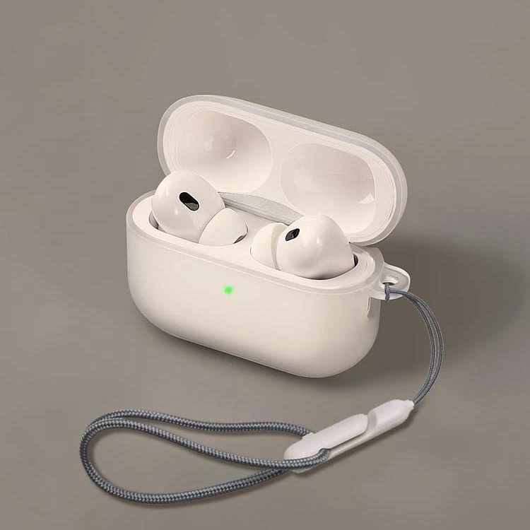适用于苹果耳机套airpodspro2保护套磨砂透明挂绳软壳1/2/3/4/5代