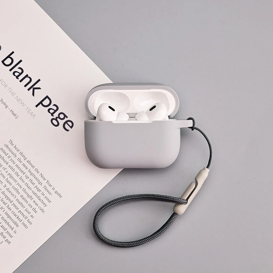 适用苹果耳机套AirPodsPro2保护套硅胶一体式带挂绳保护壳12345代