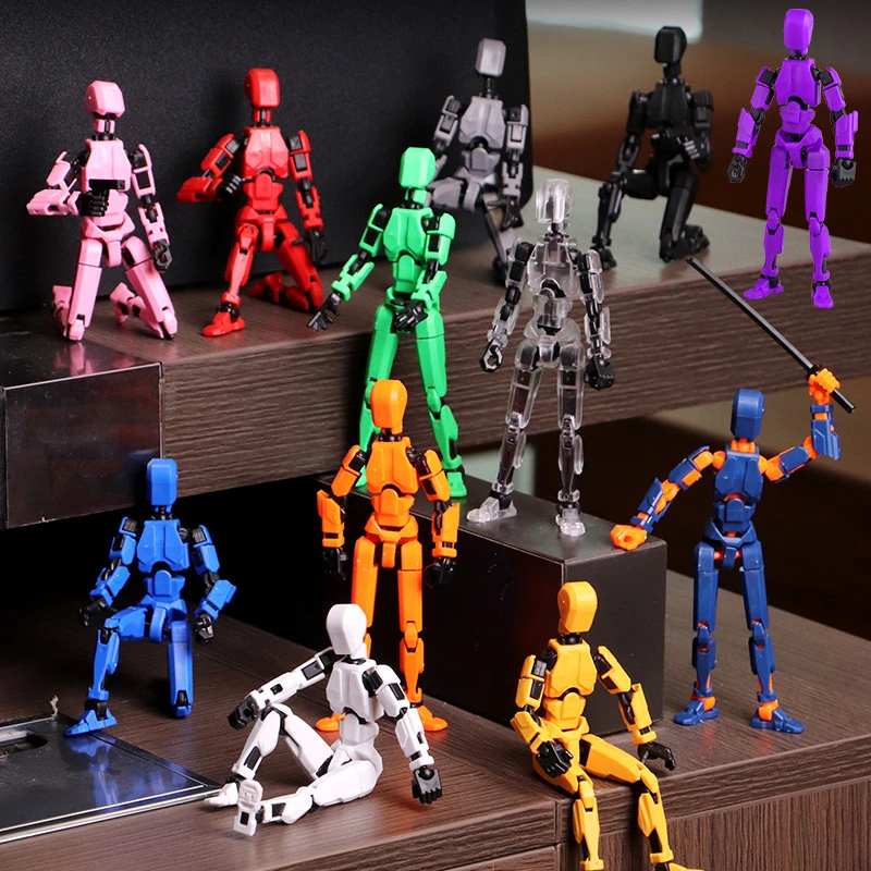 百变玩具幸运13全关节可动人偶3D打印第3代假人玩具 DIY解压玩具