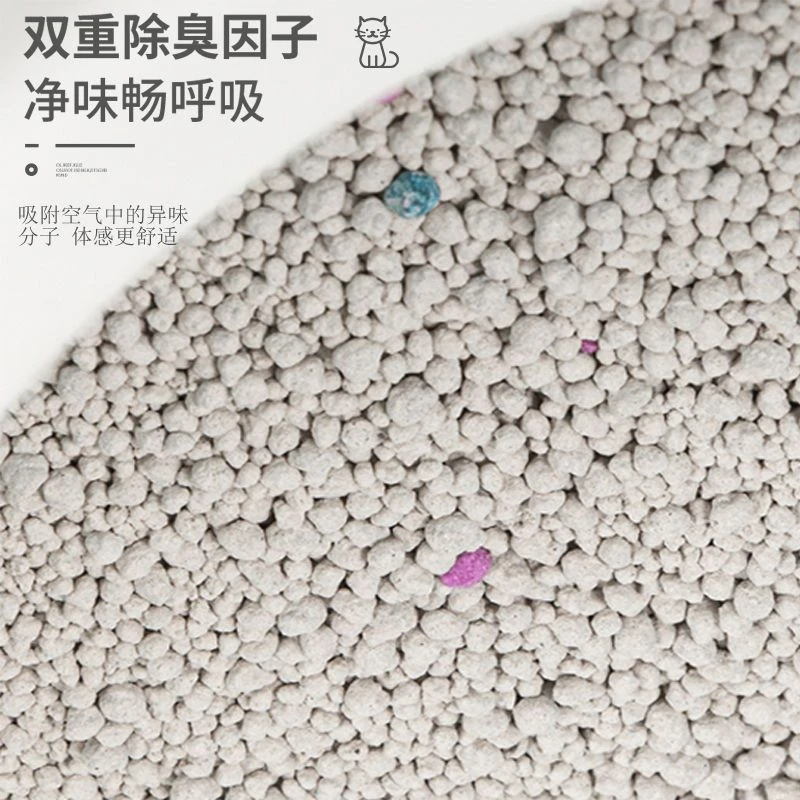 膨润土猫砂新升级大颗粒抑菌祛味吸水成团除臭不易粘底清理方便