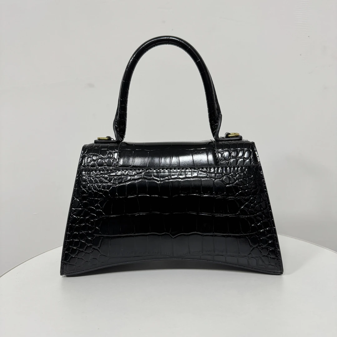 A094气质高级百搭女包手提斜挎包【黑金色-沙漏包】