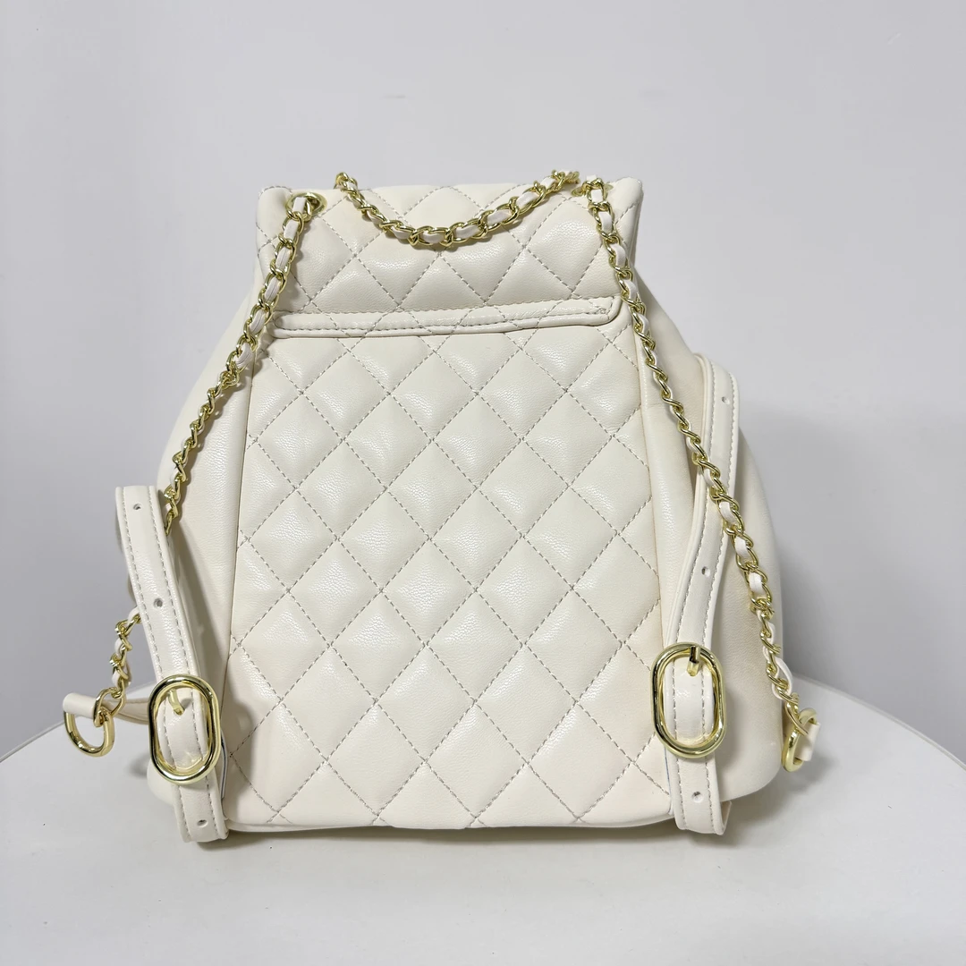 新款米白韩系休闲百搭双肩背包