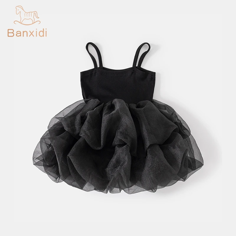 班喜迪女童夏装连衣裙洋气儿童公主裙子周岁女宝宝夏季吊带蓬蓬裙