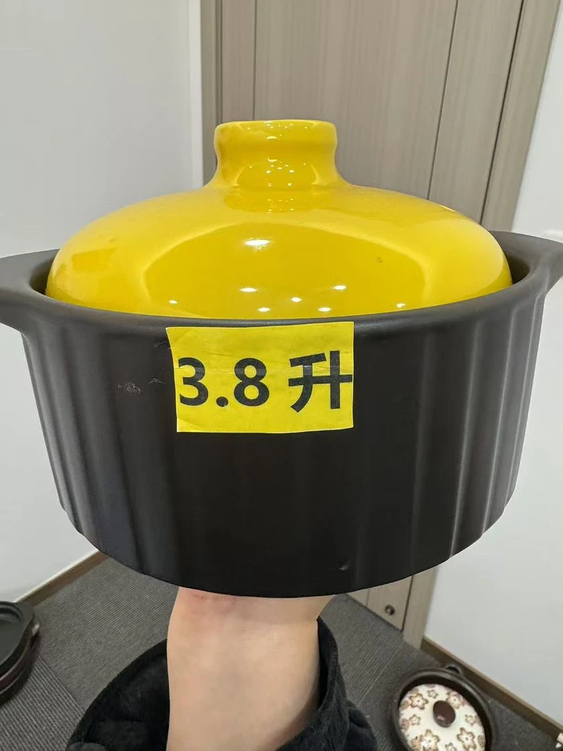 3.8升高品质炖锅黄盖砂锅酒店砂锅陶瓷砂锅干烧炖菜瑕疵款