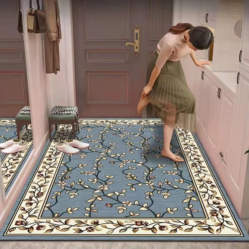 花红柳绿//80*200轻奢风百搭客厅地毯铺装吸水吸油防滑防滑地垫