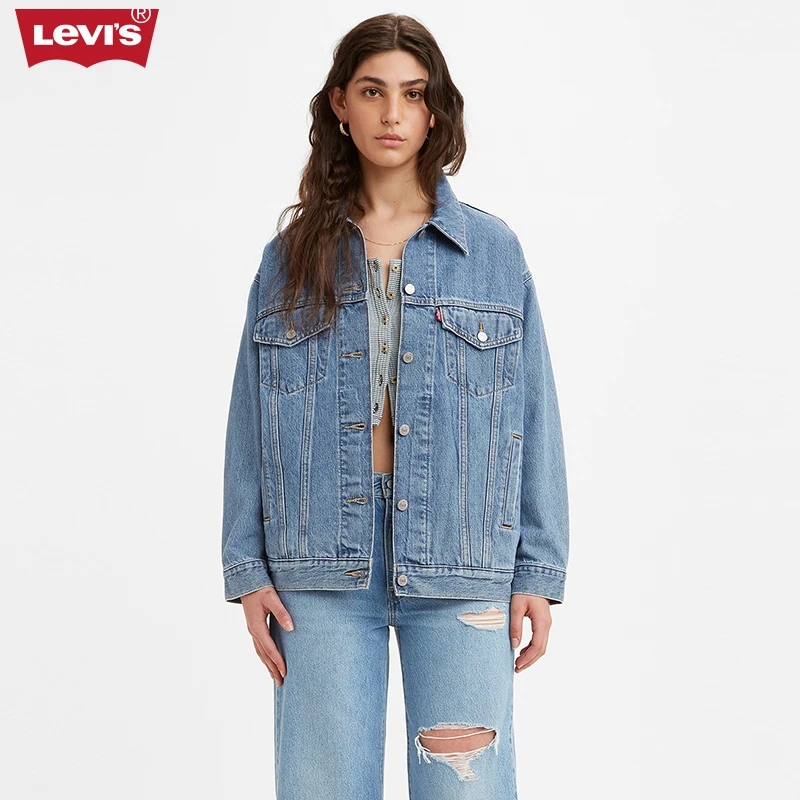 Levi's李维斯春季新品BAGGY复古经典潮女士牛仔夹克外套A3475
