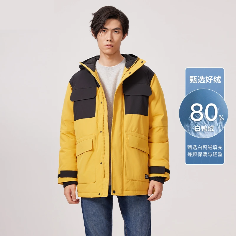 Levi's李维斯冬季时尚休闲保暖时尚连帽工装羽绒服外套A3277-0000
