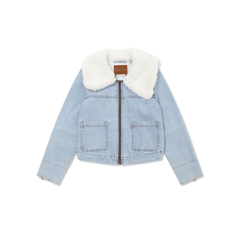 Levi's 李维斯女士仿羊羔绒休闲潮流时尚百搭保暖牛仔外套 A3487
