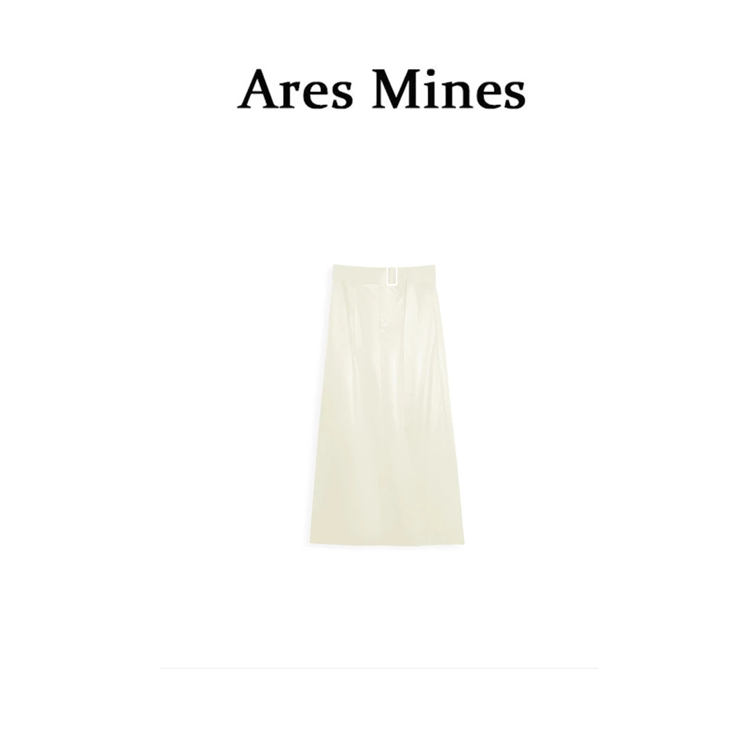 【盛朗熙Ares Mines】法式复古 轻奢哑光质感开叉半裙