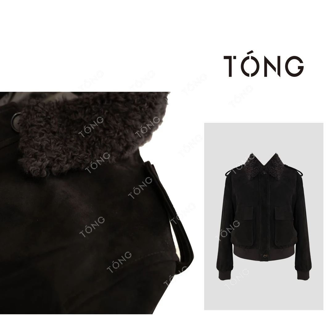 【黑酷绵逸】100绵羊皮秋冬时髦百搭皮衣 GW076