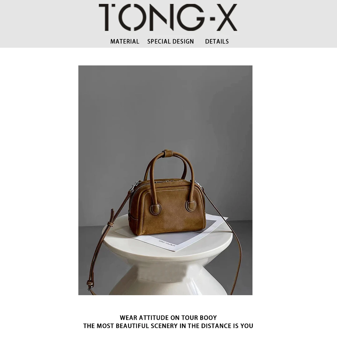 【同瑄品牌】主播日常穿搭同款时尚百搭真皮包包 K1508