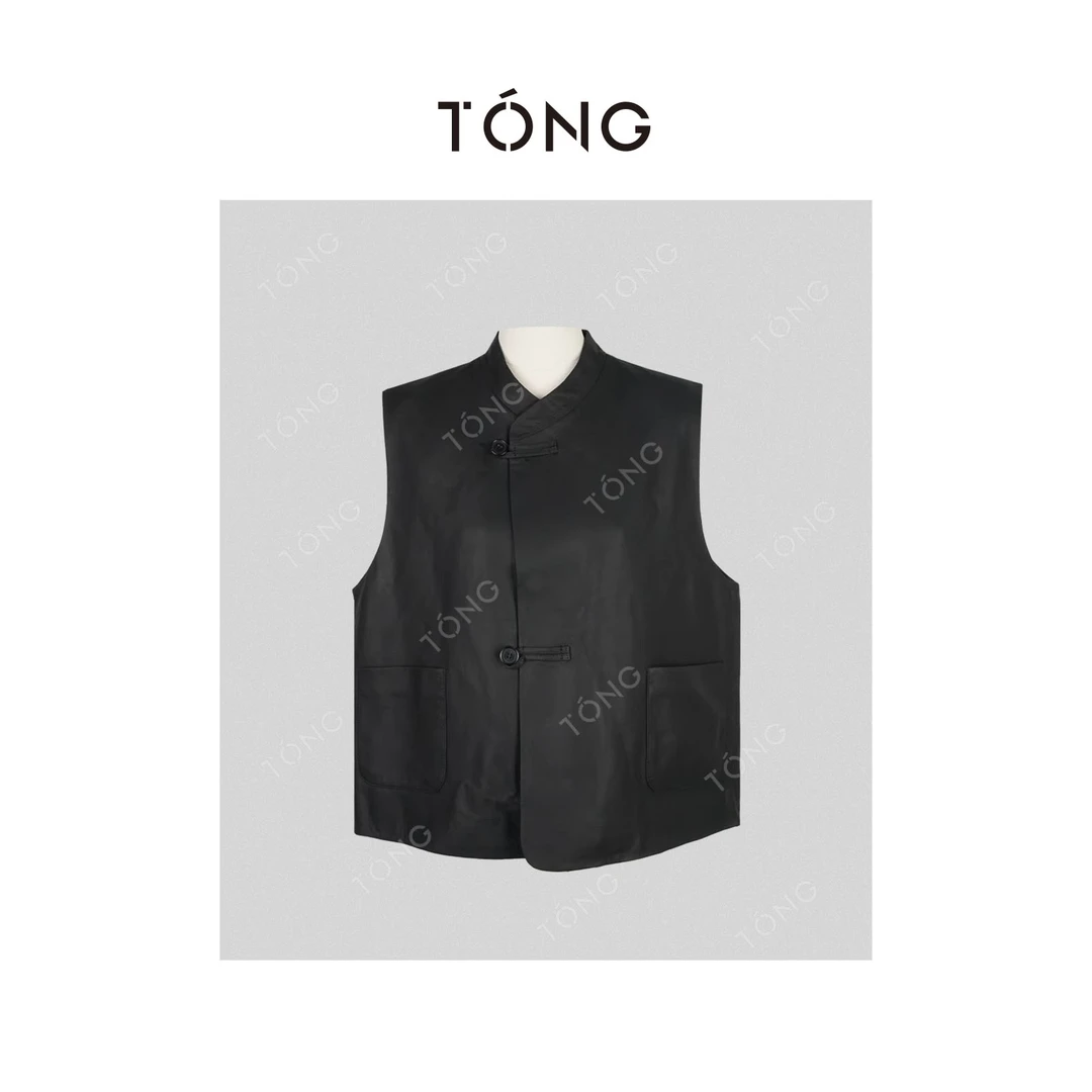 【轻音】小新中式进口小羊皮皮衣马夹 GA0284