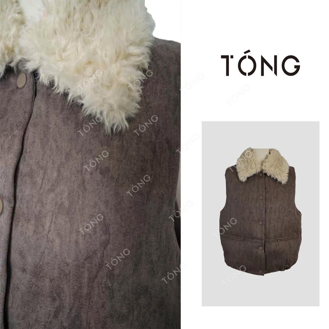 【望月】定制面料时尚百搭加棉马夹 GW284