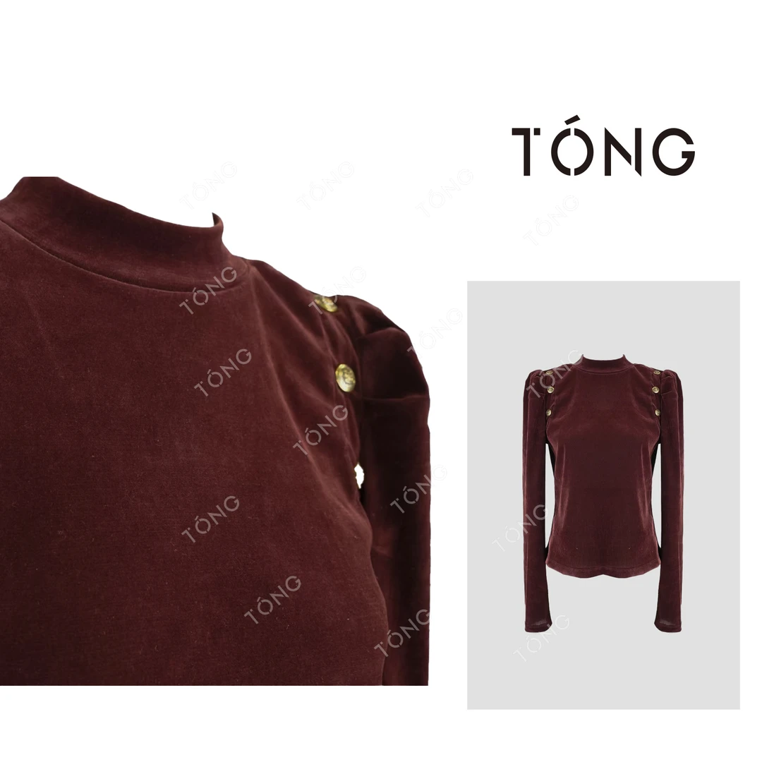 【谦谦】纯色小众别致款立领修身打底衫 GD019