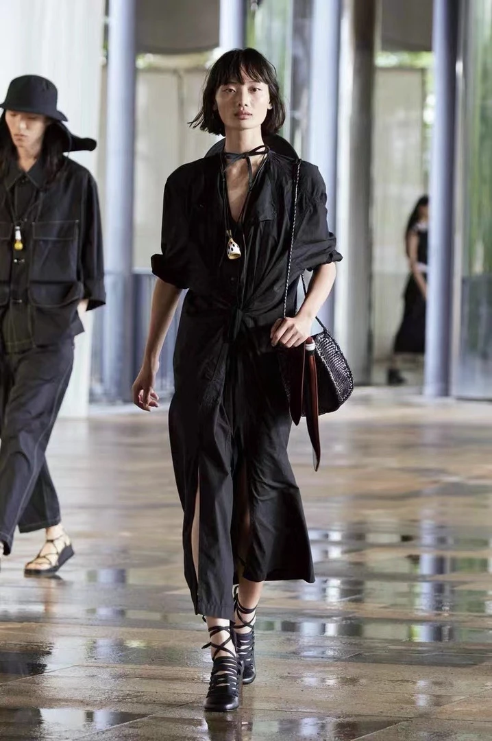 【TR.GOAT】LM气质显瘦时尚夏季风衣LM长款抽绳束腰外套