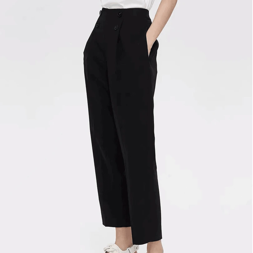 E4815哈伦裤女秋冬宽松九分西装裤高腰萝卜裤西裤2024新款裤子