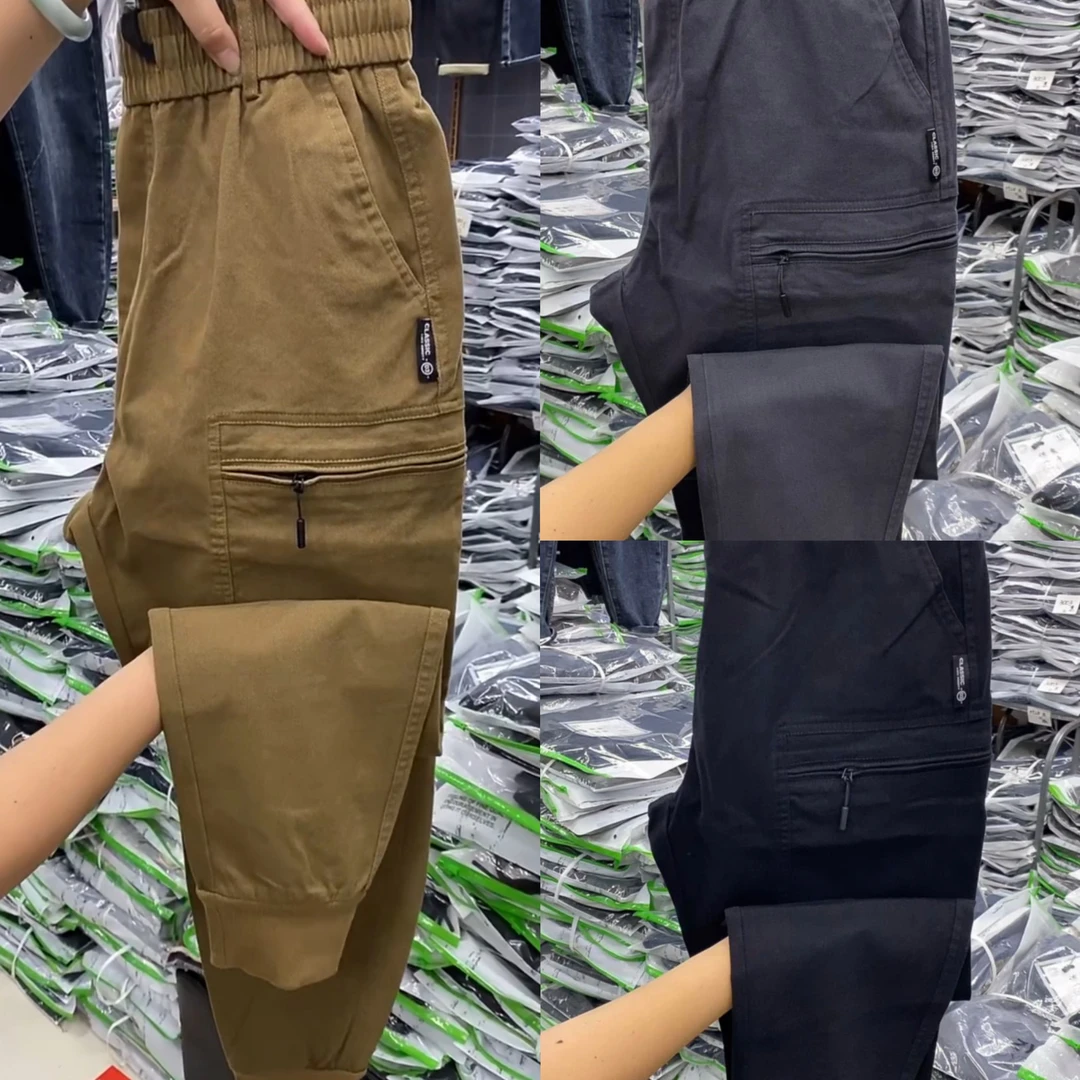 秋季新款斜纹款纯色弹力舒适百搭束脚口时尚公装裤【9006】